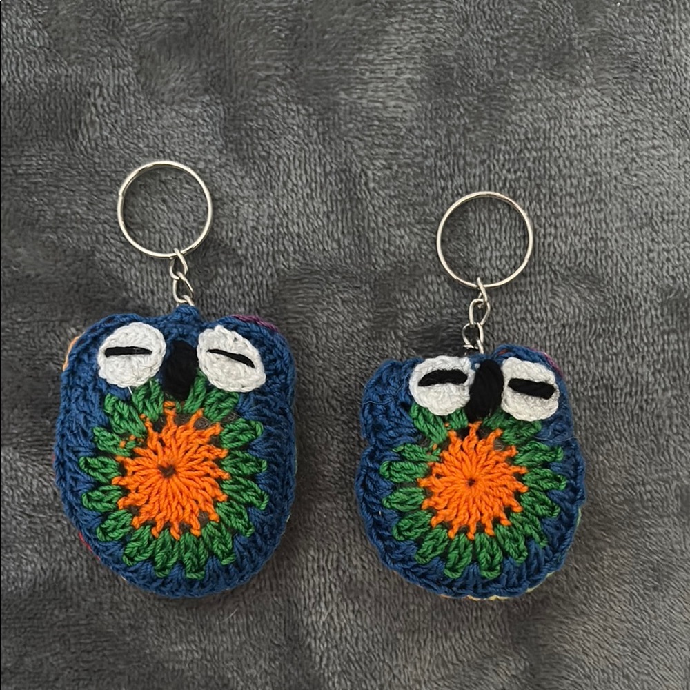 Handmade Crochet Owl Keychains
